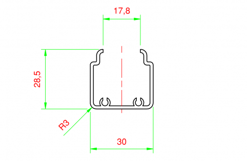 Canalina 30x30 in alluminio