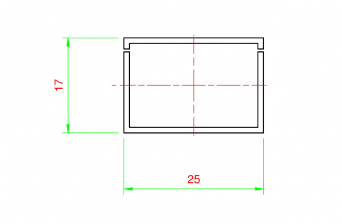 Canalina elettrica H 17x25