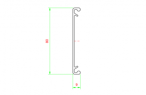 Coperchio canalina 80x80 in alluminio