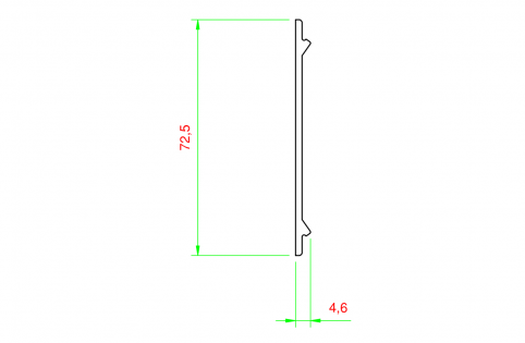 Coperchio canalina 90x90 in alluminio