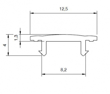 Copricava per profili 30x30 cava 8mm, Lunghezza: 3mt.