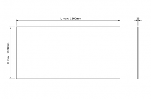 Pannello in legno truciolare grigio 7047 sp.25mm