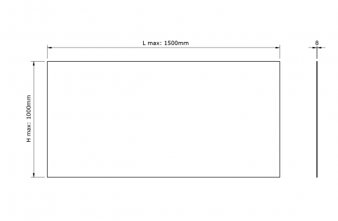 Pannello in legno truciolare grigio 7047 sp.8mm