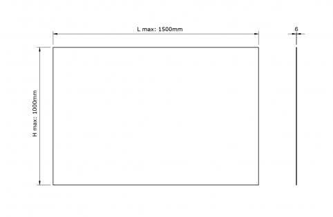 Pannello in policarbonato trasparente 6mm