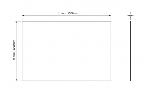 Pannello in policarbonato trasparente 8mm