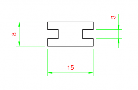 Pattino per profili 30x30