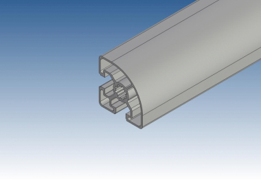 Profilo in alluminio Stondato R90° 45x45