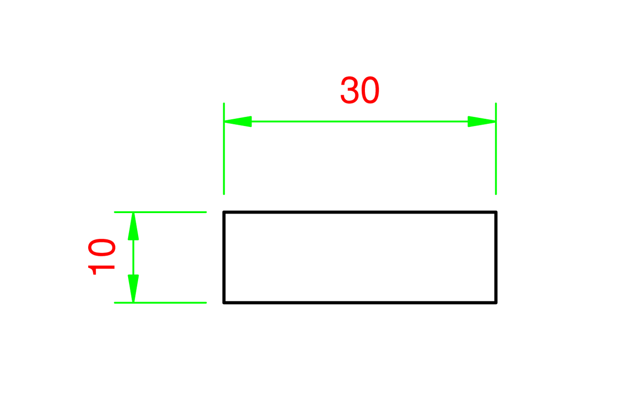 Profilo in alluminio piatto 30x10mm