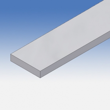 Profilo in alluminio piatto 50x10mm