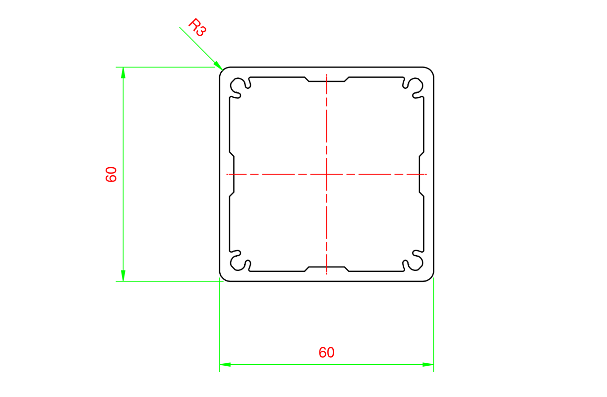 Profilo In Alluminio Tubolare Rettangolare 50x20x1 Mm, Effetto Legno Noce, Lunghezza 2500 Mm, Made In Italy