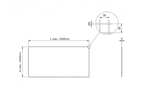 Rete in ferro zincato Maglia: 30x30mm