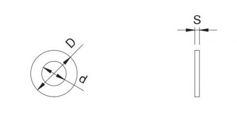 Rondella piana - 6 (6.4x12x1.6) - A2