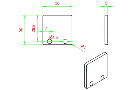 Tappo per canalina 30x30