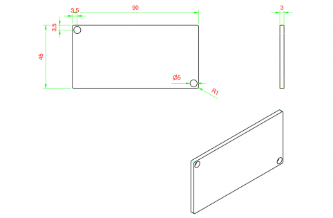 Tappo per canalina 45x90