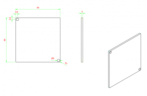 Tappo per canalina 90x90