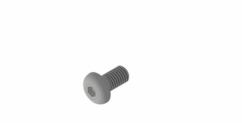 5x Vite a Testa Bombata Esagono Incassato ISO 7380 Acciaio Inox M4x10