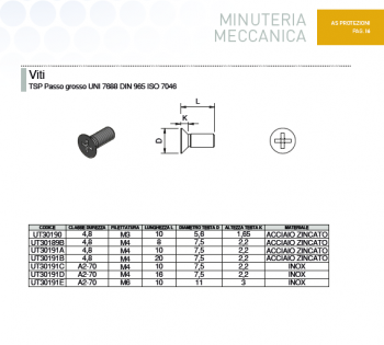 Vite TBEI - M8x10 - A2-70