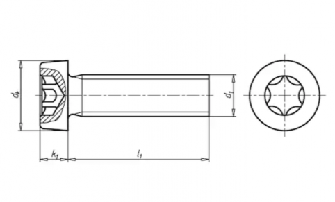 Vite Torx TCEI M8 x 40 ISO 7380