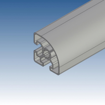 Profilo in alluminio Stondato R90° 45x45